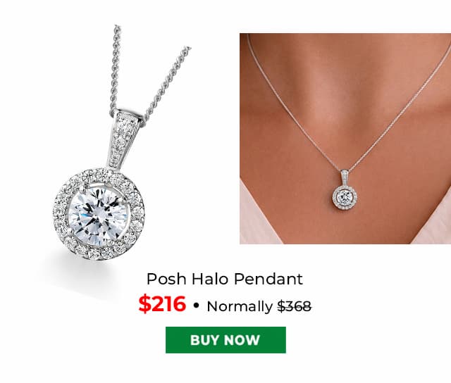 Posh Halo Pendant Platinum Clad