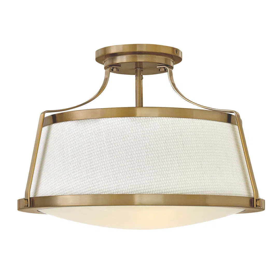 Charlotte 3 - Light 20" Unique/Statement Geometric Semi Flush Mount