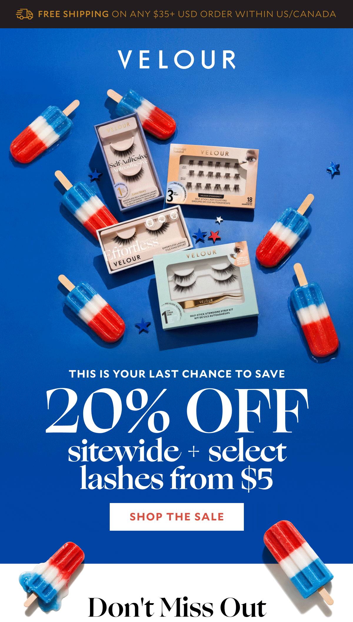 This is your LAST CHANCE to save 20% off sitewide + select lashes from $5