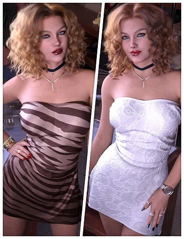 Fashionable Textures for dForce SU Everyday Strapless Dress