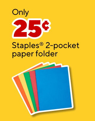 The most wonderful time of the yearOnly $0.25 Staples 2-pocket paper folderAs low as $0.50 for Crayola productsOnly $0.35 Staples 1-subject notebook, 70 pages$29.99 Staples TECH wireless keyboard and mouse