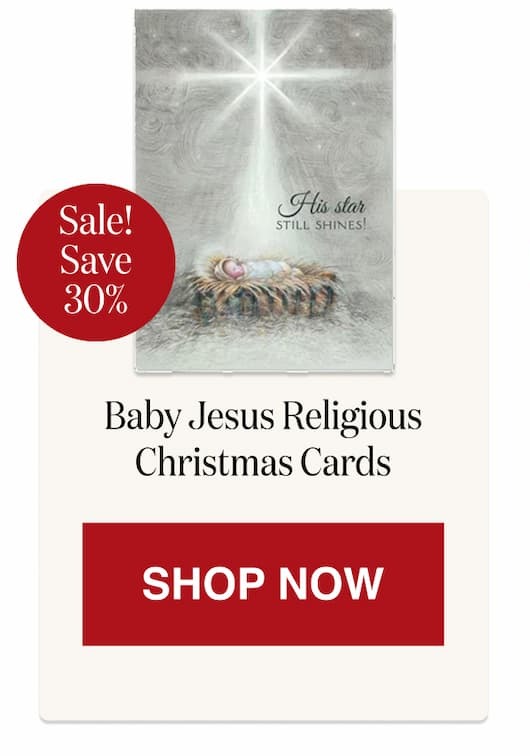 Baby Jesus Religious Christmas Cards [Click here to Shop Now]