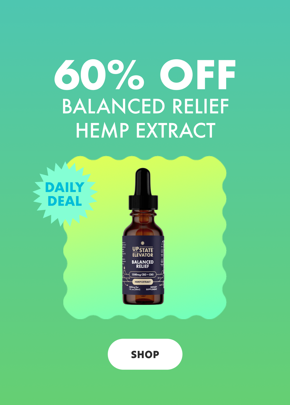 Today Only: 60% Off Balanced Relief Hemp Extract