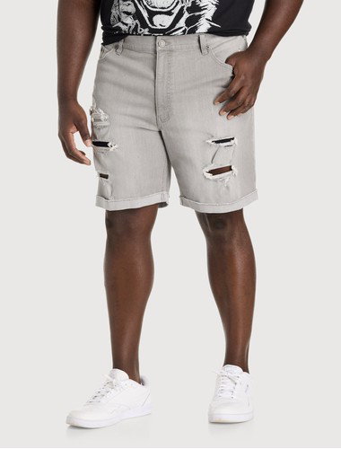 Deconstructed Denim Shorts
