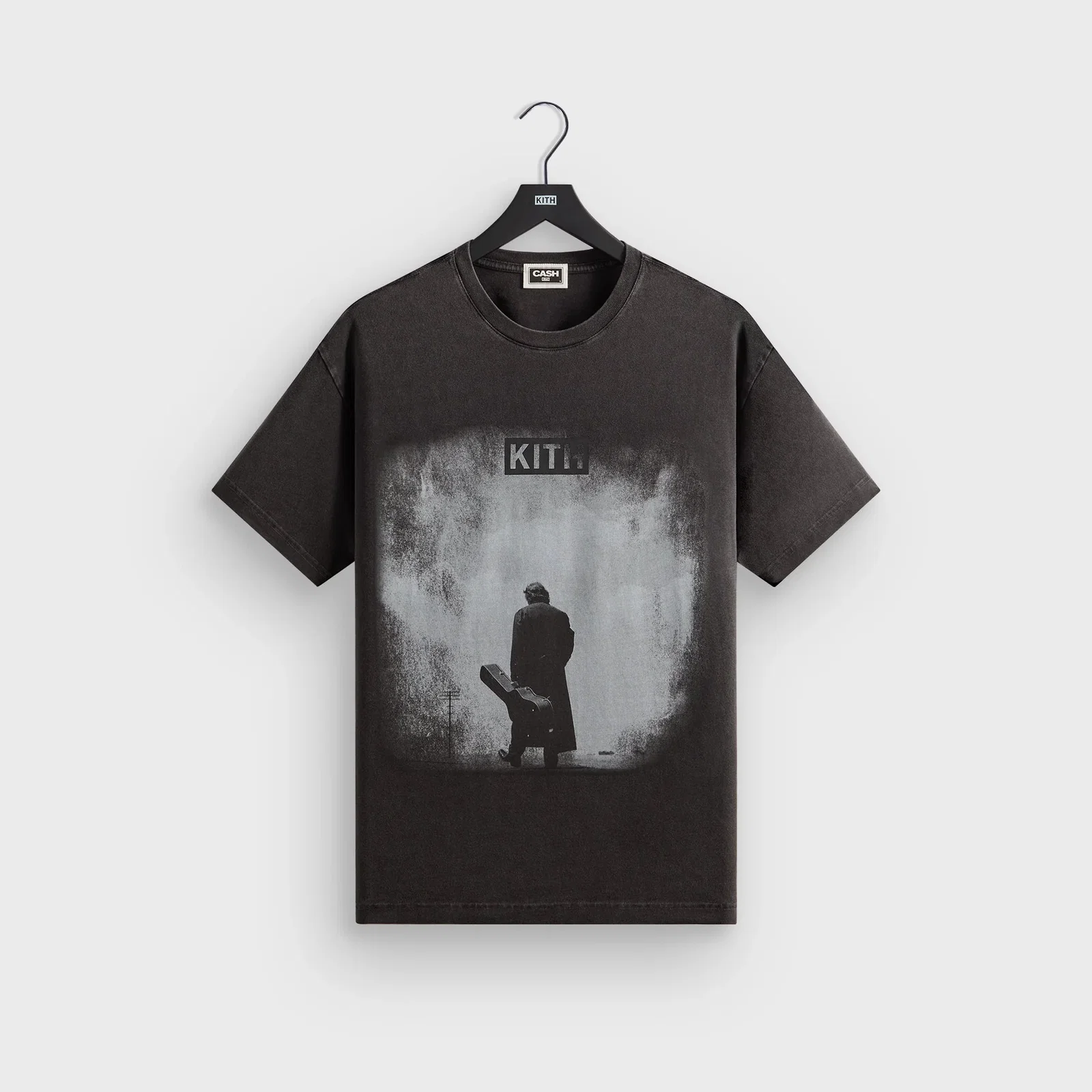 Image of Kith Records for Johnny Cash I Walk The Line Vintage Tee - Black