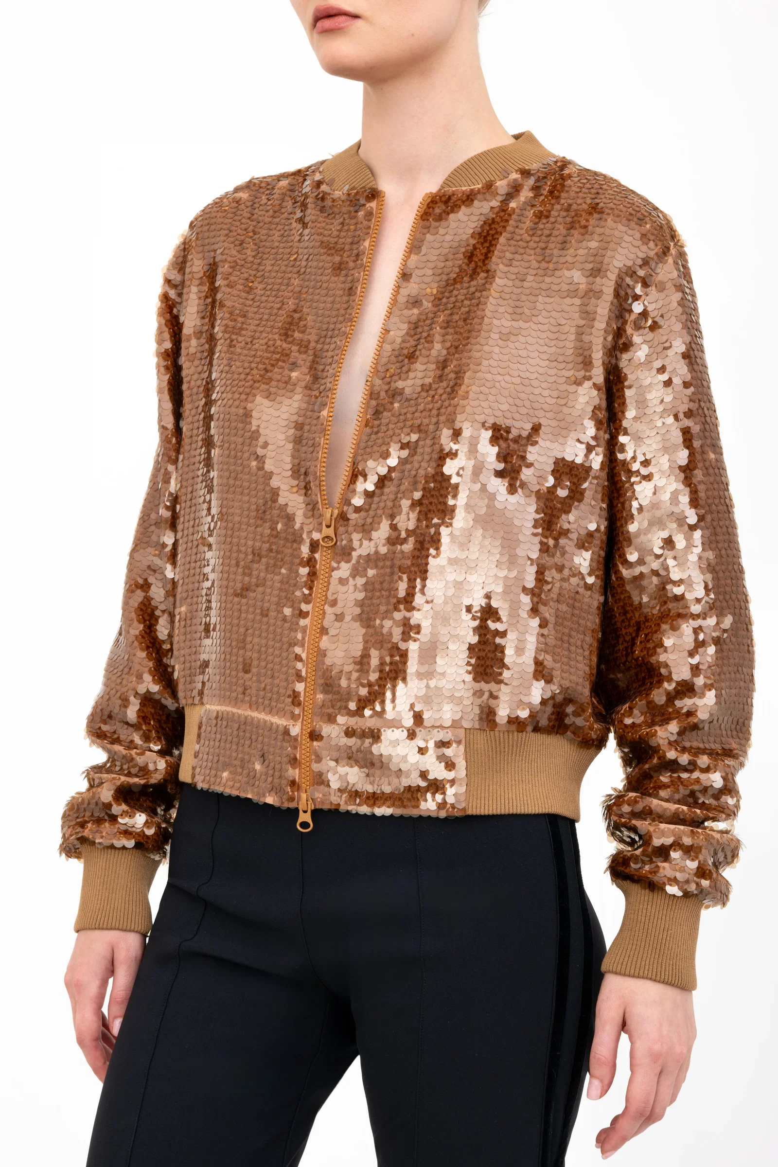 Image of Sequin Bomber Jacket - AMARANTE
