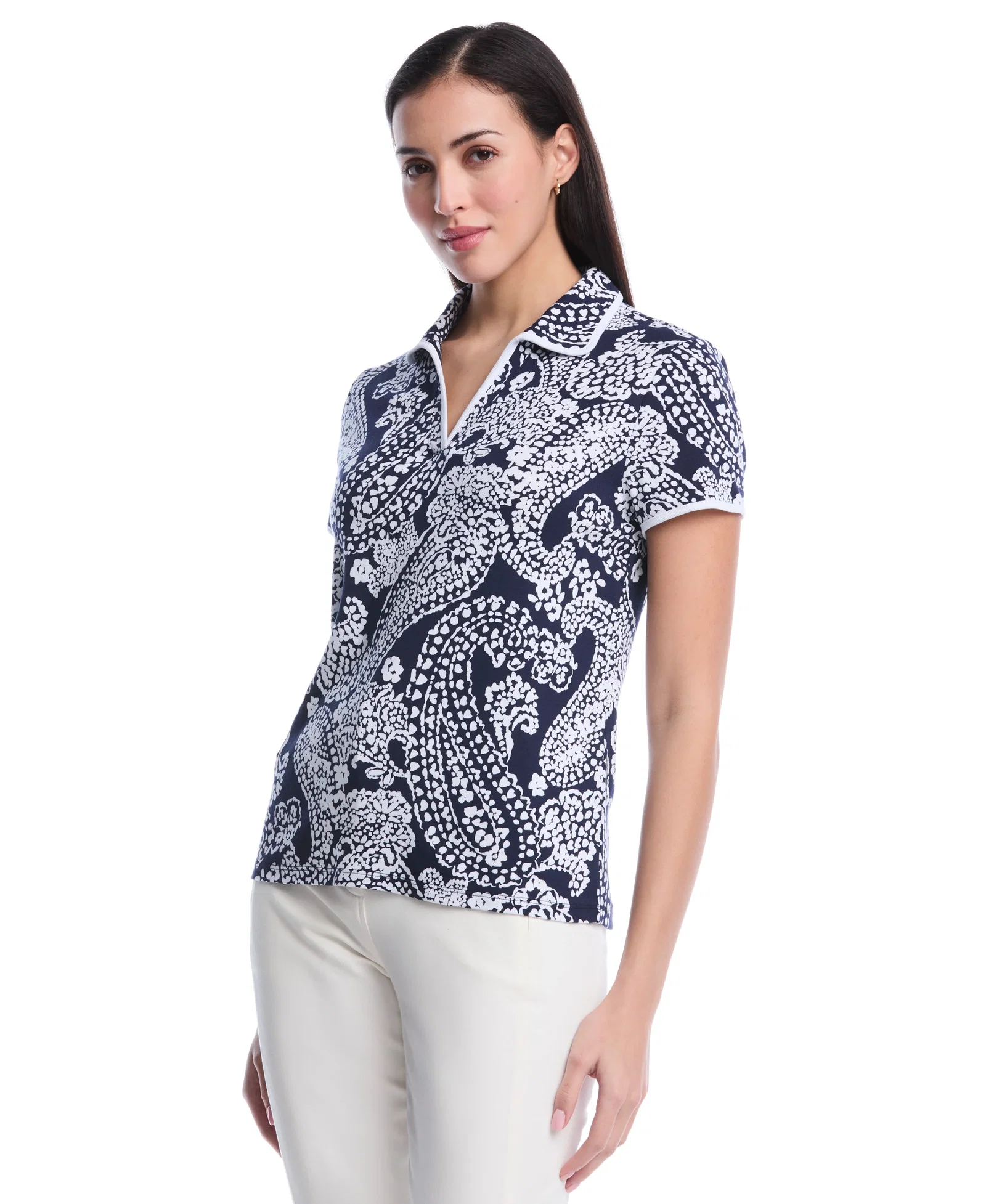 Image of Petite Paisley Polo