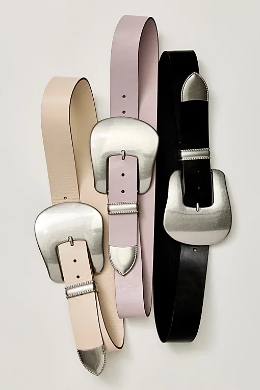 Opalite Leather Belt