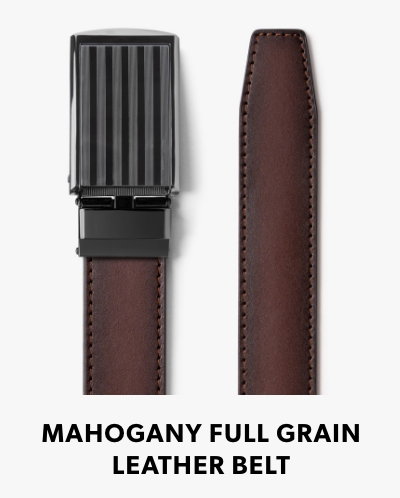 Mahogany Full Grain Leather Belt