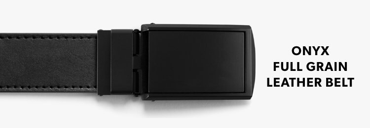 Onyx Full Grain Leather Belt
