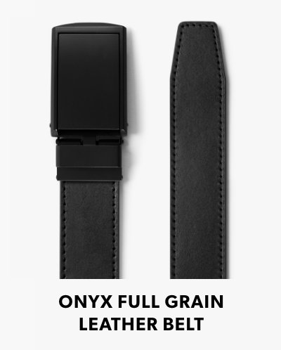 Onyx Full Grain Leather Belt