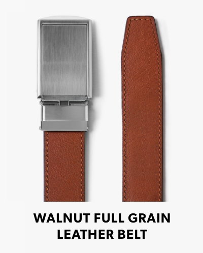 Walnut Full Grain Leather Belt