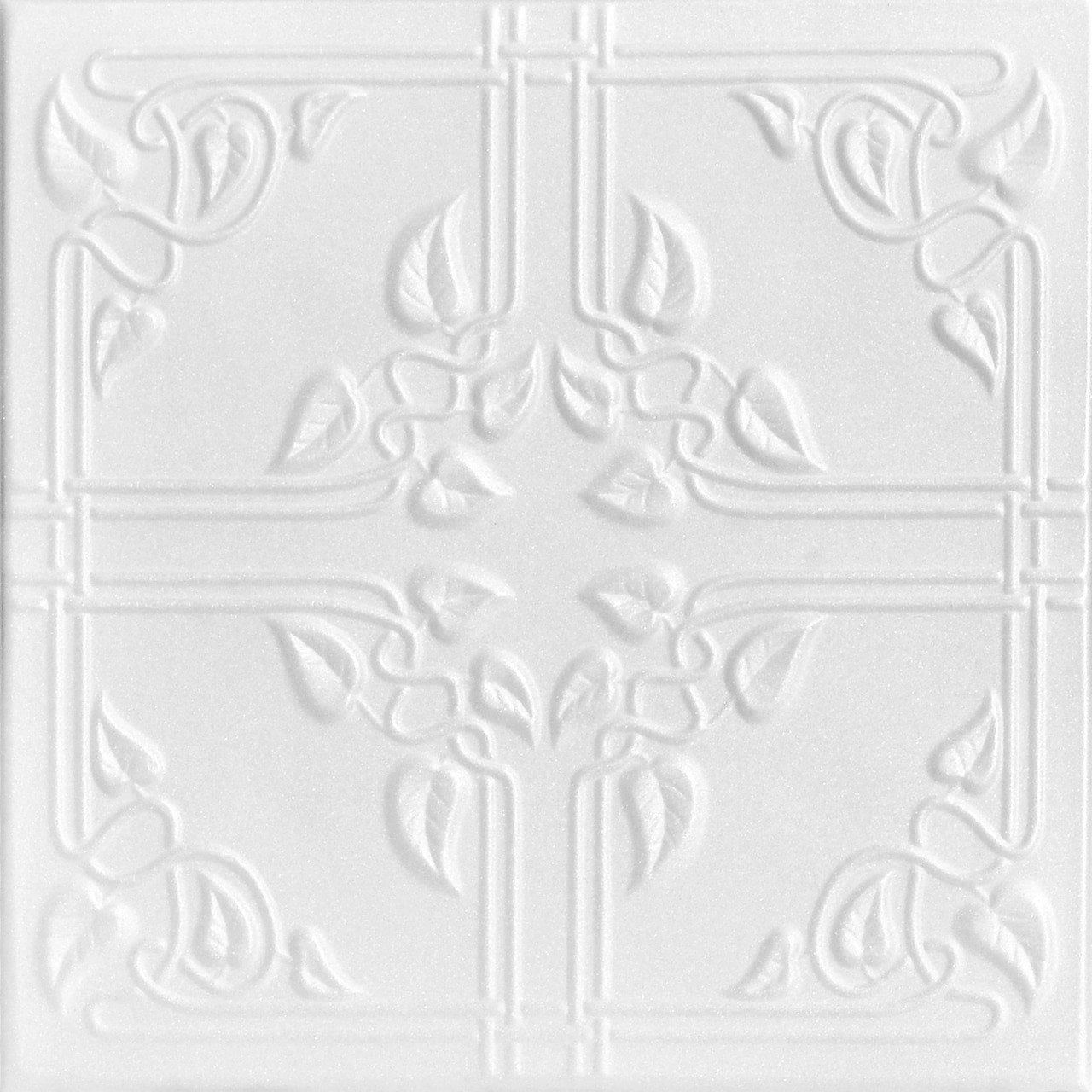 Image of Ivy Leaves 20 in x 20 in Glue-up Styrofoam Ceiling Tile Pack - #R37