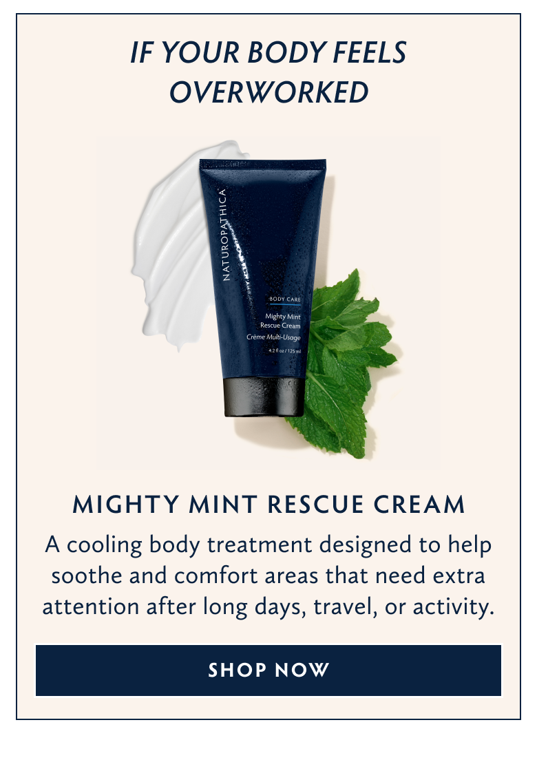 If Your Body Feels Overworked Shop Mighty Mint Rescue Cream