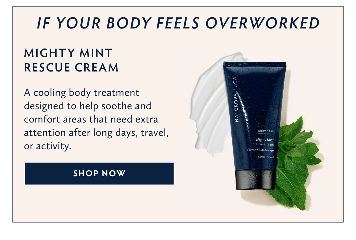 If Your Body Feels Overworked Shop Mighty Mint Rescue Cream