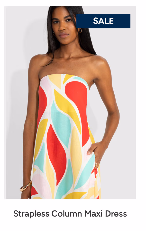 Strapless Column Maxi Dress