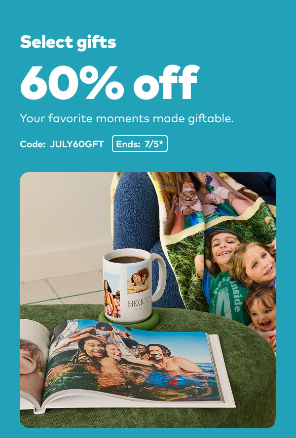60% off select gifts. Code: JULY60GFT. Ends: 7/5, see site for details.