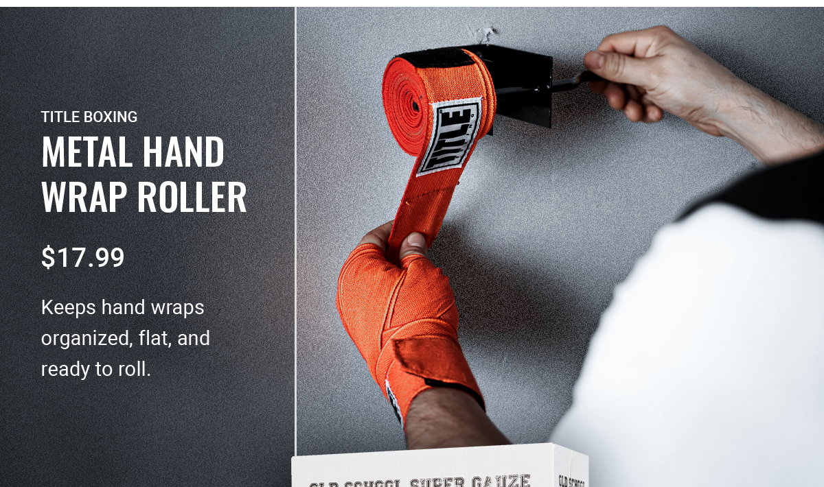 SHOP TITLE BOXING METAL HAND WRAP ROLLER