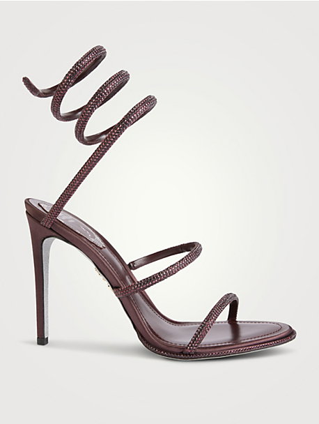 Cleo Crystal Satin Sandals