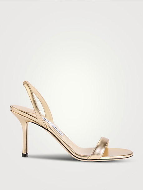 Jenn Metallic Leather Slingback Sandals