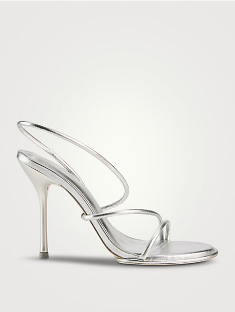 Candace Metallic Leather Slingback Sandals