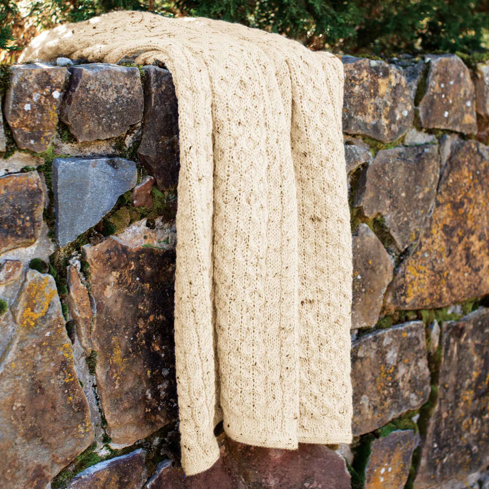 Image of Aran Knit Wool Blanket