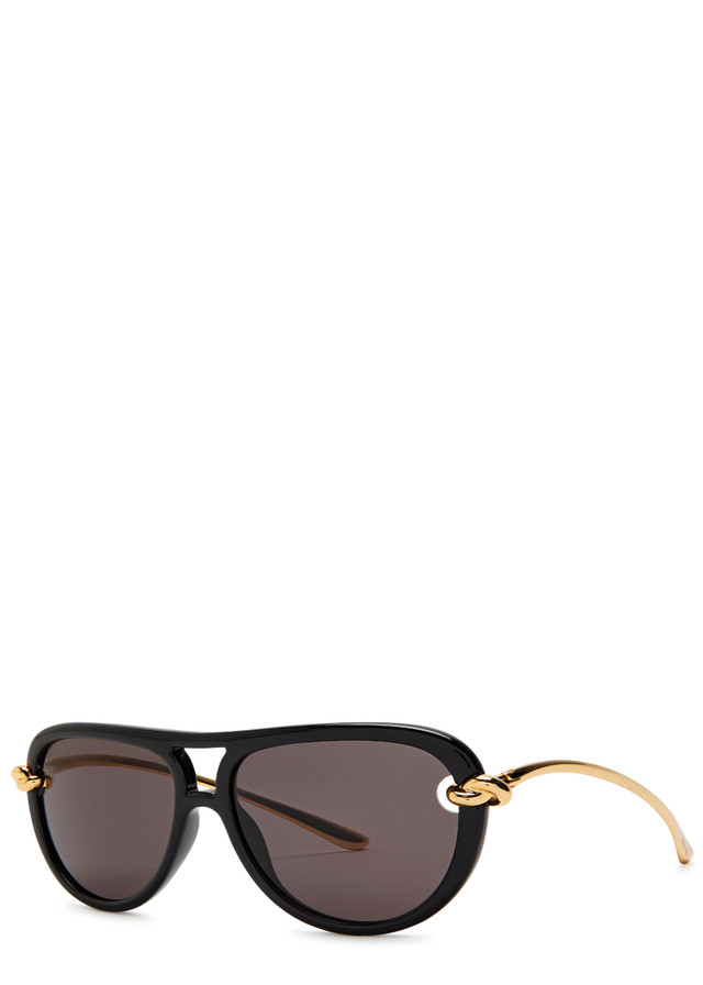 BOTTEGA VENETA Knotted aviator-style sunglasses