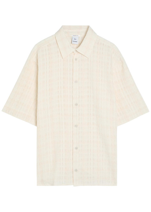 WON HUNDRED Daniel checked cotton-blend shirt