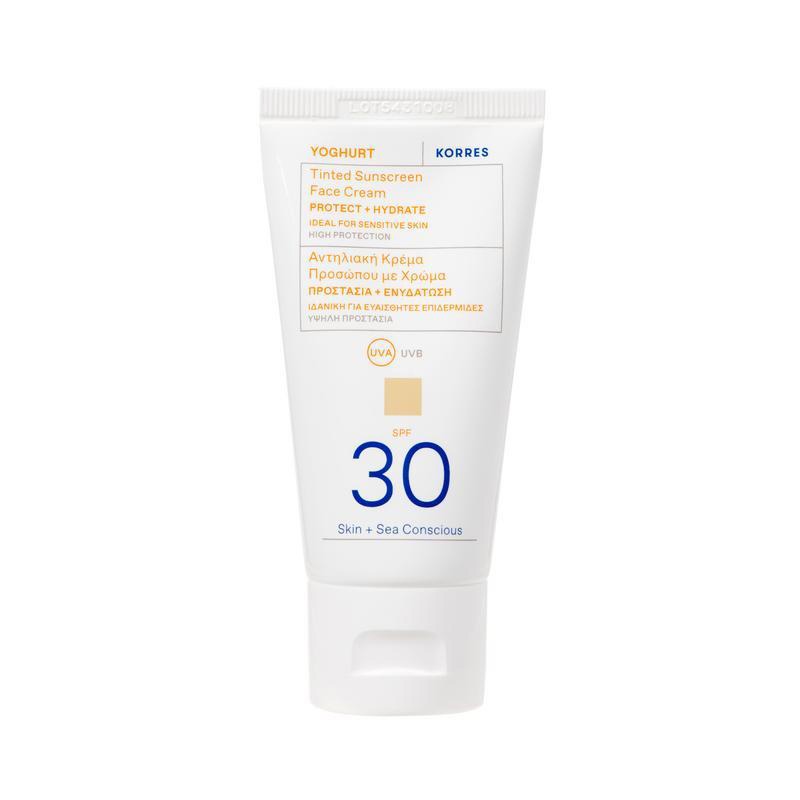 Image of Korres Yoghurt Tinted Sunscreen Face Cream SPF30 50ml