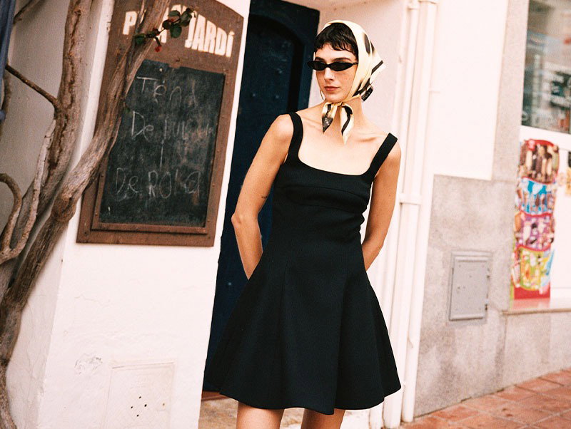 Corset Mini Dress - Black