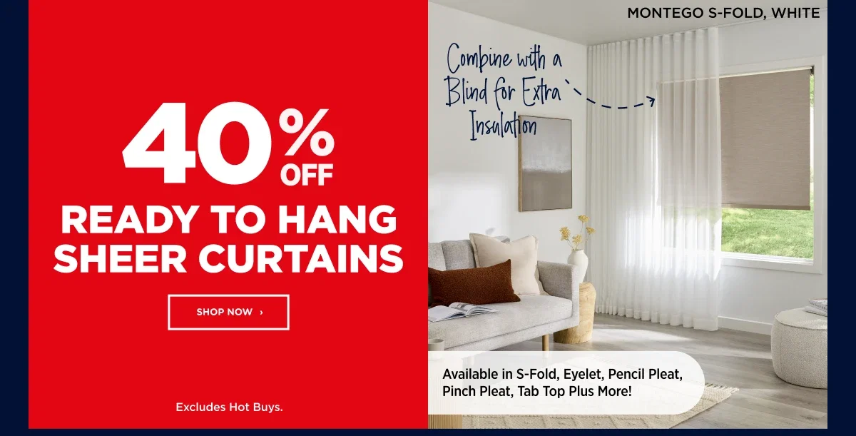 Ready to hang sheer curtain