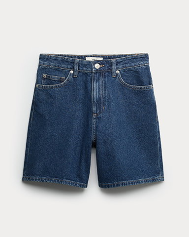 Medium Indigo Pure Cotton Denim Classic Shorts