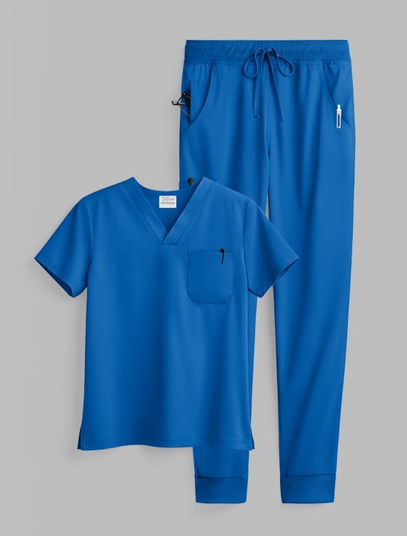Tafford Active Stretch 5-Pocket Jogger Scrub Set >