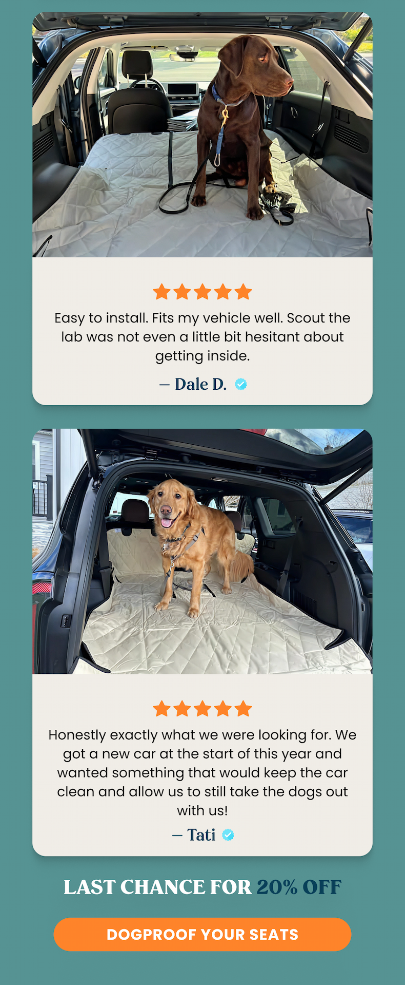 DOGPROOF YOUR SEATS