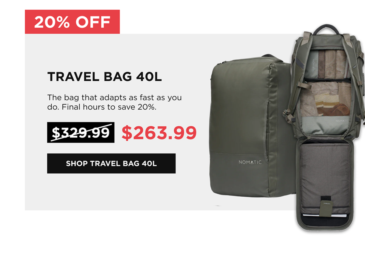 TRAVEL BAG 40L [SHOP TRAVEL BAG 40L]