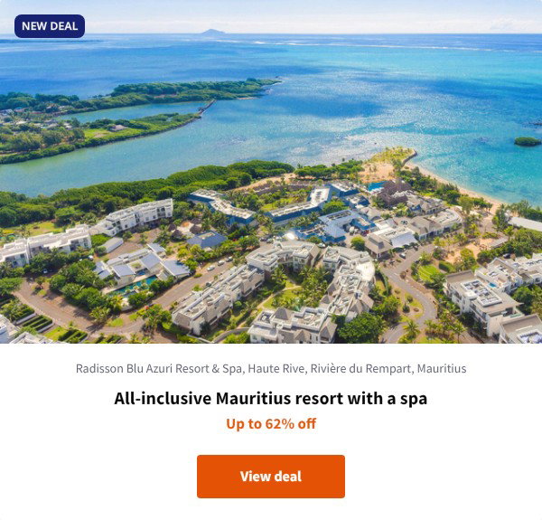 All-inclusive Mauritius resort with a spa