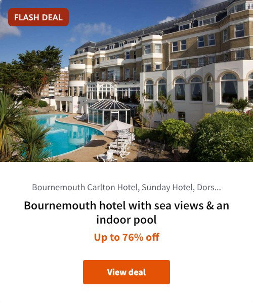 Bournemouth hotel with sea views &amp; an indoor pool