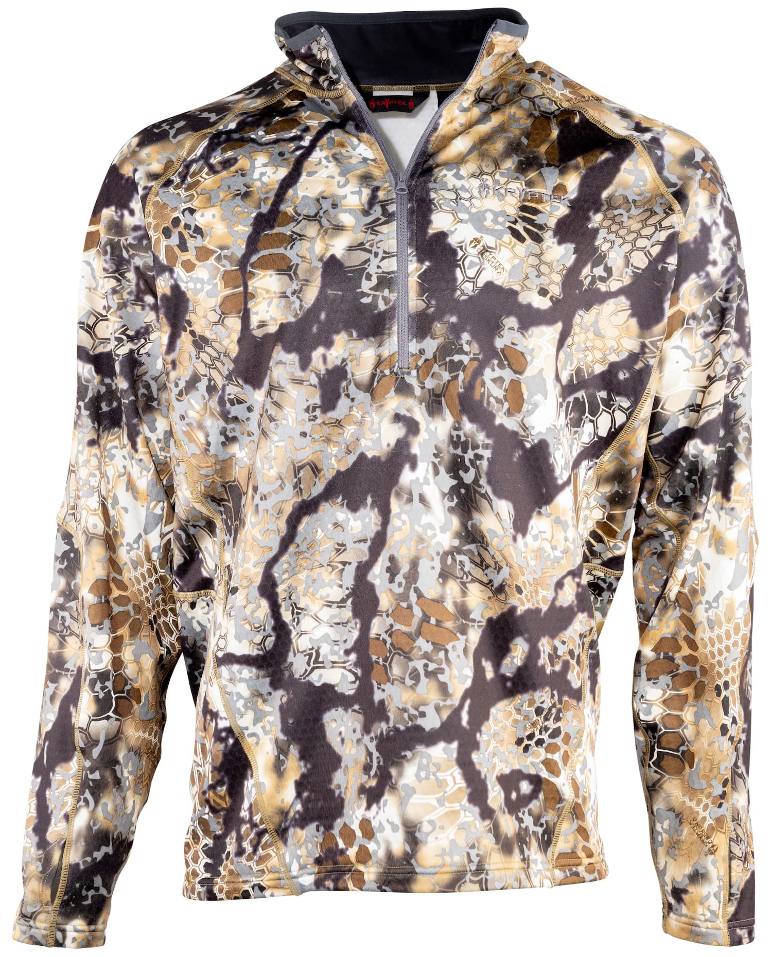 Kryptek Mens Cronos Half Zip Camo Long Sleeve Hunting Shirt Skyfall XX Large