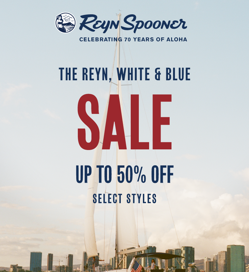 Shop Reyn, White & Blue Sale