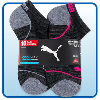 PUMA No Show Sock, 10-Pair