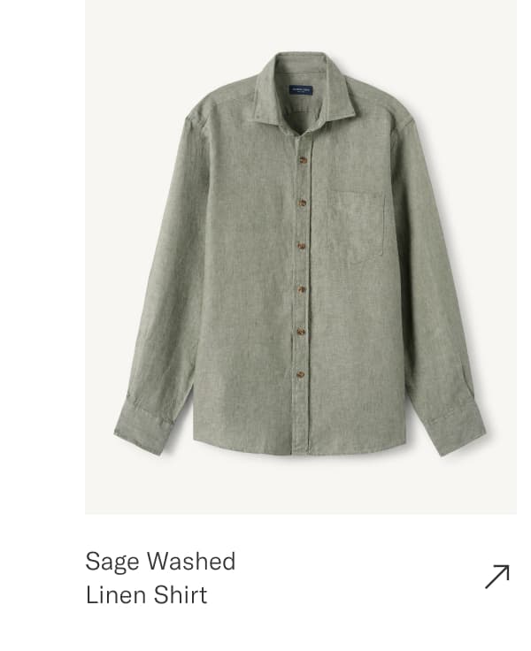  Sage Washed Linen Shirt