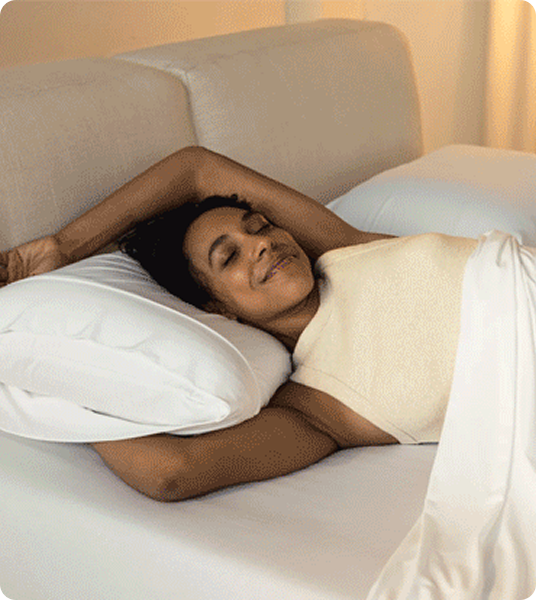 woman sleeping on a pillow