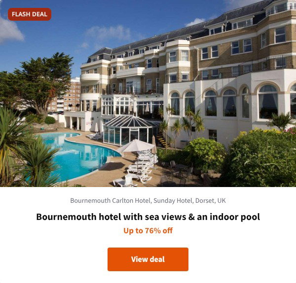 Bournemouth hotel with sea views & an indoor pool