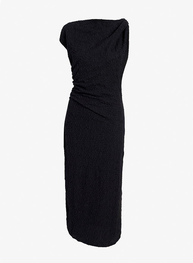 Astra Dress in Stretch Lace in Black