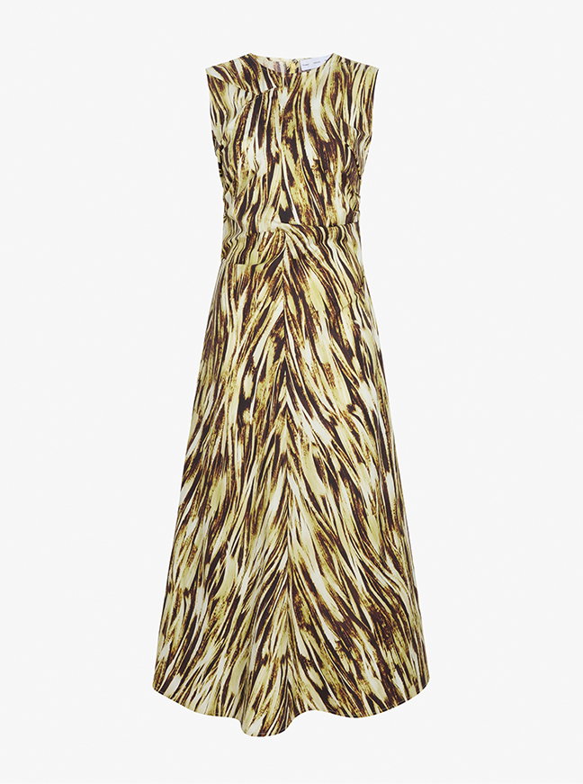 Anoushka Dress in Poplin in Carambola Multi