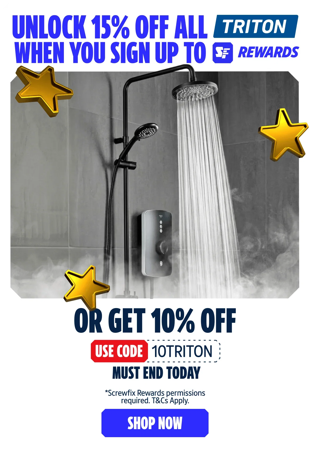 Unlock 15% off all Triton when you sign up to Screwfix Rewards, or get 10% off with code 10TRITON. Must end today. Shop now 