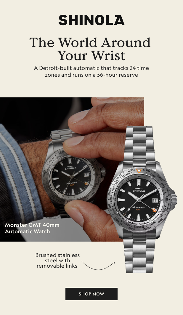 shinola GMT 40mm Automatic watch