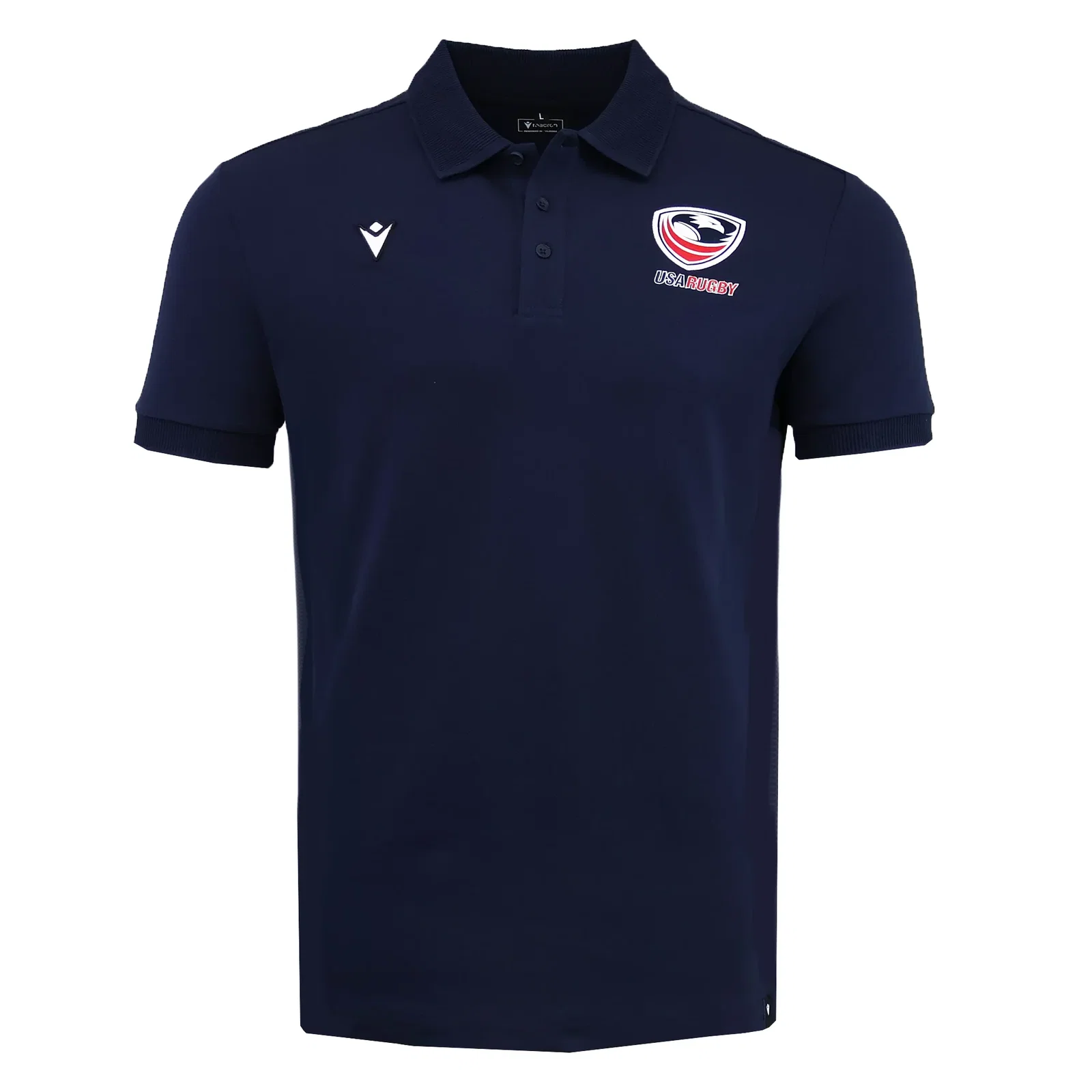Image of USA Rugby 25/26 Athleisure Cotton Polo by Macron