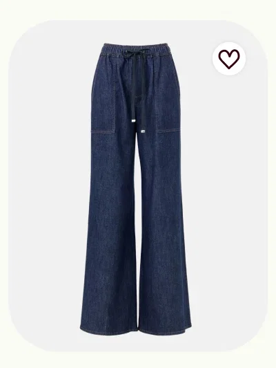 Utility Pull On Wide Leg Jeans