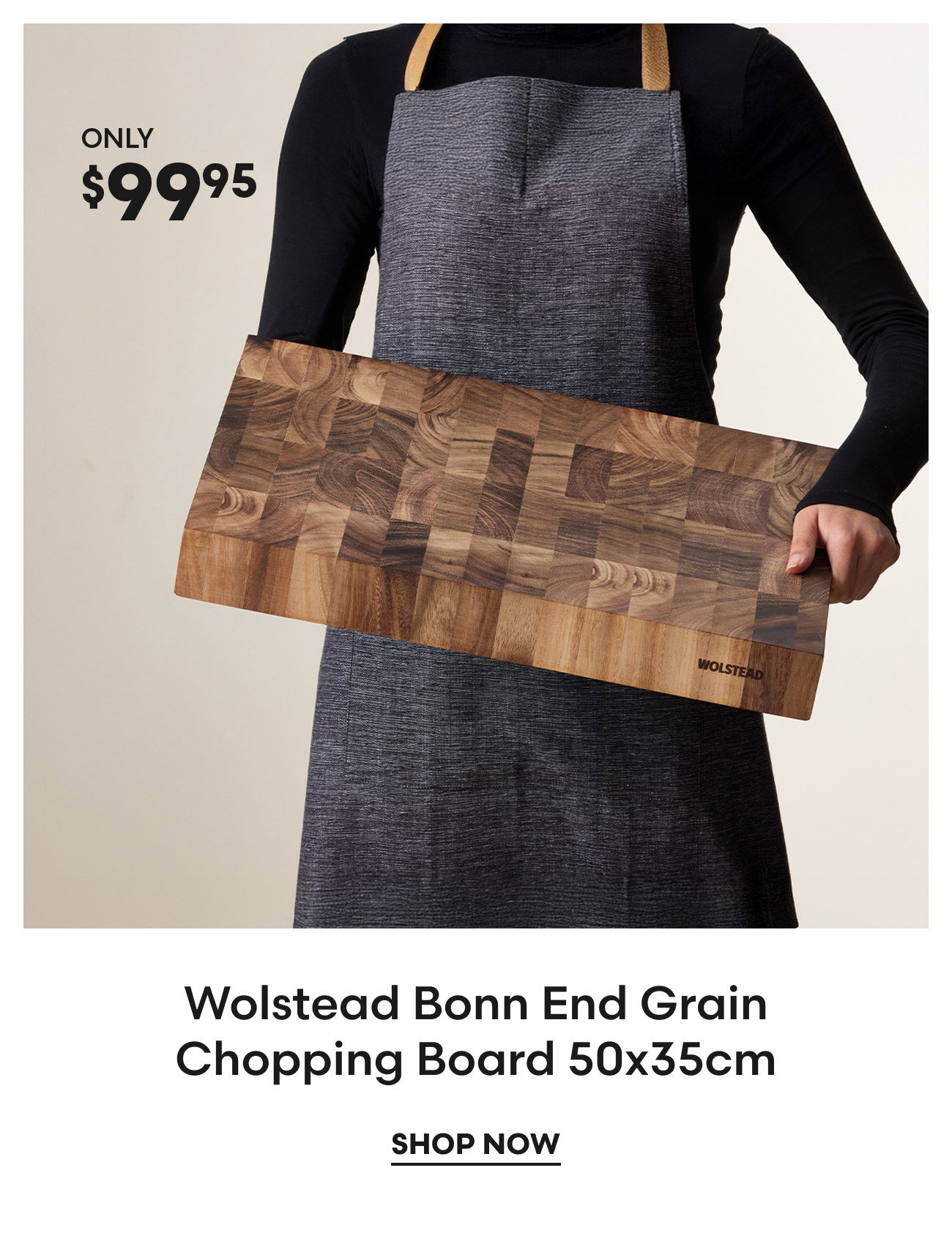 Wolstead Bonn End Grain Chopping Board 50x35cm